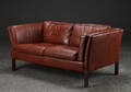 To-pers. sofa, læder, dansk møbelproducent