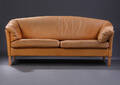 Mogens Hansen. Tre-pers. sofa, lyst læder 