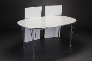 Piet Hein Bruno Mathsson. Super Ellipse spisebord med udtræk 3