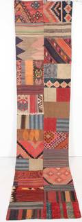 Persisk Patchwork galleri Kelim mått 311 x 74 cm