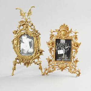 Bronserade fotoramar i rokokostil