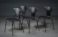Arne Jacobsen, Munkegaardsstole, sort læder 4