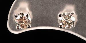 Brillantørestikker - ca. 0.88 ct. 2