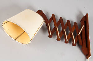 Scherenlampe  Scherenleuchte in Teak