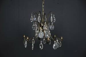 LJUSKRONA, för sex ljus, behängd med prismor, 2000-tal