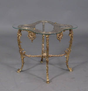 Lampebord med plade af glas