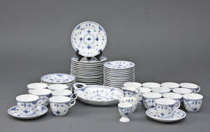 Kgl. P. Musselmalet kaffeservice halvblonde 43