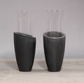 Sæt lanterner af glasfiber med skærme af glas 2