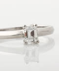 Solitaire ring af platin, ca. 0.50 ct