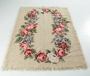 Pläd med rosen broder