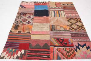 Persisk Patchwork tæppe 200 x 158 cm.