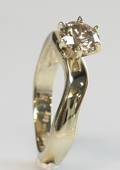 Solitairering, ca. 1.03 ct.