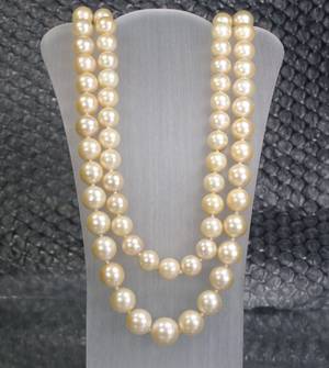 Südsee-Perlenkette 125 cm mit Zertifikat