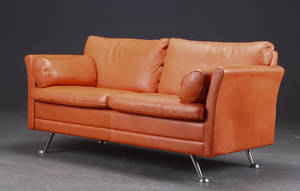 Ubekendt møbelproducent. 2-pers. sofa, læder