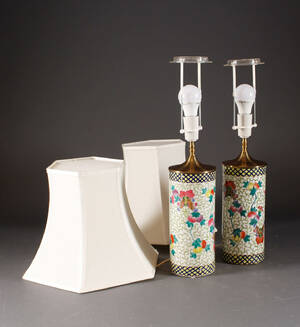 Par kinesiske bordlamper 1900-tallet 2