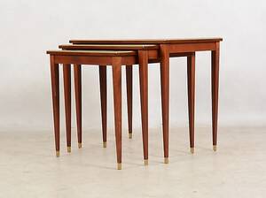 SATSBORD, 3 st, mahogny, Engelsk stil.