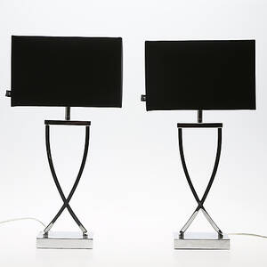 BORDSLAMPOR, 1 par, Omega, metall, Rydéns, 192000-tal.