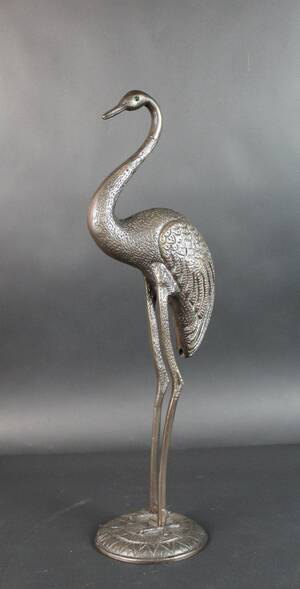 Kranichfigur aus Bronze Diese Ware steht erneut zur Auktion unter der Warennummer rnrn4763530