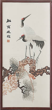 SIDENBRODERIER, 2 st, Kina.