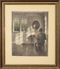 Peter Ilsted, interiør med rygvendt kvinde