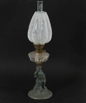 Bordsfotogenlampa, omkring år 1900