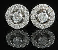 Earrings in 18k set with brilliant cut diamonds 0.56 ct