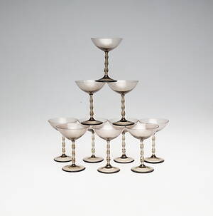 SERVISDELAR, 10 st, glas, Stork, Simon Gate, Sandvik.