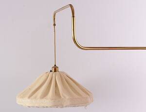 VÄGGLAMPA, mässing, 194050-tal.