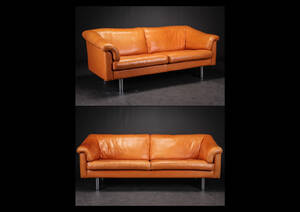 Dansk møbelproducent. Fritstående 3 og 2 pers. sofa 2
