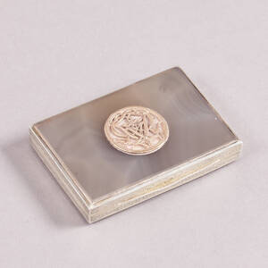 Cigarettetui silver och agat