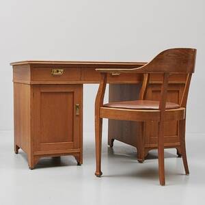 Skrivbord, med stol längd 140 cm