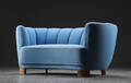 Bananformet overpolstret sofa, 1940erne 