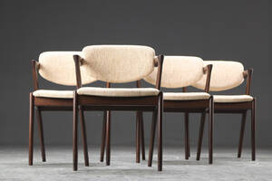 Kai Kristiansen. Fire stole med stel af massivt egetræ model 42 4 