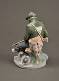 Kgl. P. Figur af porcelæn Jæger nr. 1087