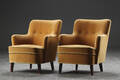 Par lænestole, velour, 1950erne 2