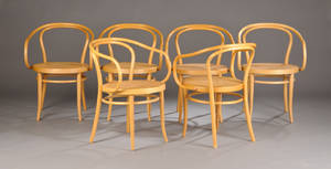 Wienerstole. Sæt på seks armstole 6