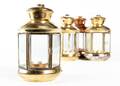 LJUSLYKTOR, 4 st med slipat glas, sent 1900 - tal