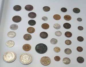 Samling diverse mønter38 stk.