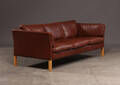 Stouby. Tre personers læder sofa