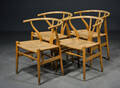 Hans. J. Wegner, Fire Y-stole, model CH-24 af bøg 4 