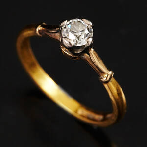 Ring 23 k guld briljant