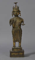 Figur af patineret bronze, 20. årh.