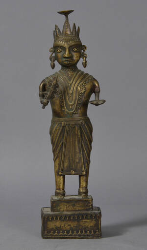 Figur af patineret bronze, 20. årh.