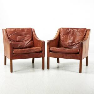Børge Mogensen, Fredericia , fåtöljer 2207, skinn, 1 par Denna vara har satts till omförsäljning under nytt varunummer4722176