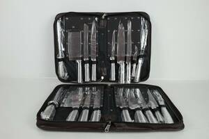 KNIVSET, 2 st, med fodral 