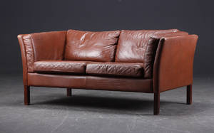 Dansk møbelproducent. 2.pers. sofa, læder