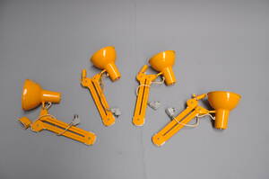 Fire Luxo arkitektlamper i gult metal 4 