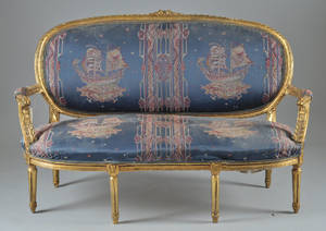 Soffa i rokokostil 1900-tal