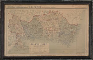 LANDSKAPSKARTA, Blekinge, Hellströms.