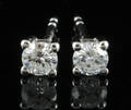 Earrings in 18k set with brilliant cut diamonds 0.38ct.